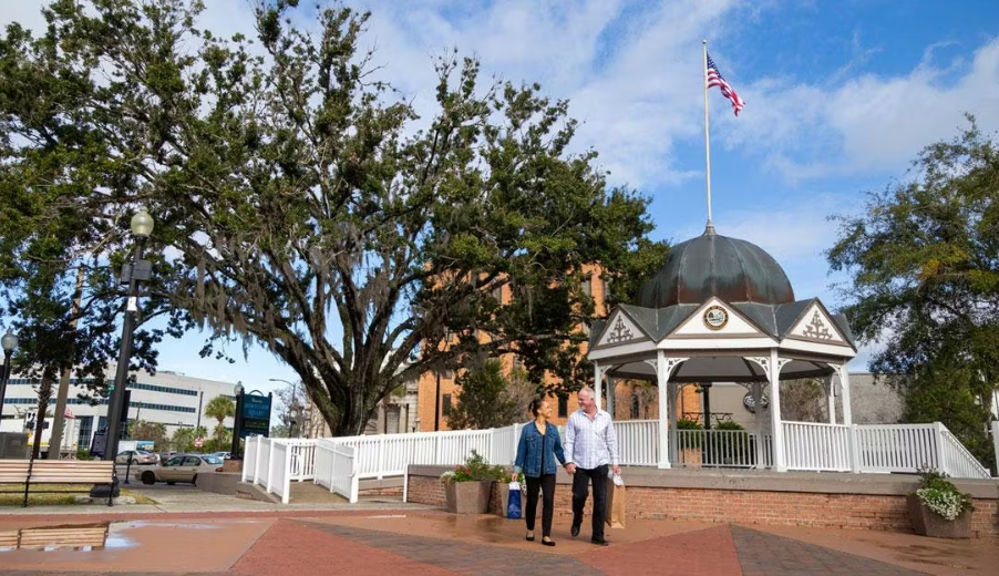 Downtown Ocala, Florida skyline and buildings
