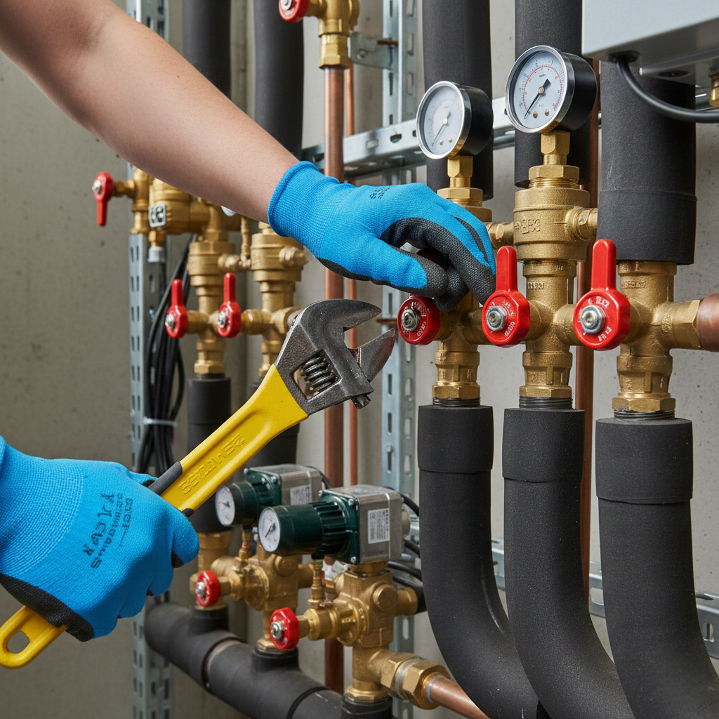 Professional plumber working in Ocala home